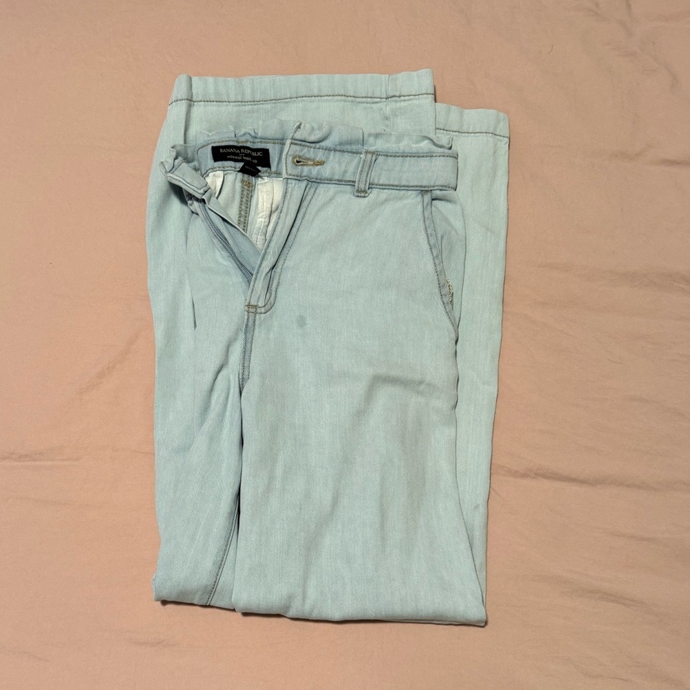 Banana Republic Factory Sky Blue Wide Leg Jeans